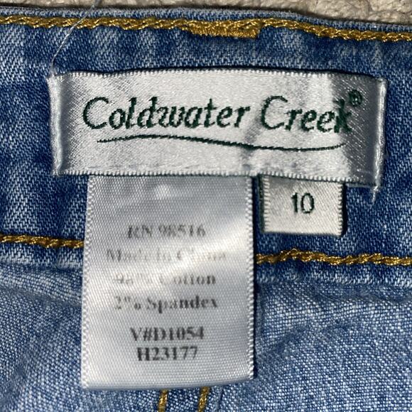 Coldwater Creek Women Size 10 Jeans Bootcut Floral Boho Hippie Y2K Denim - Picture 4 of 10